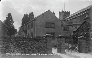 Grammar Prints: Hawkshead Grammar School and Church