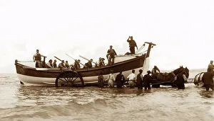 Hayle Prints: Hayle lifeboat, Cornwall, Victorian period