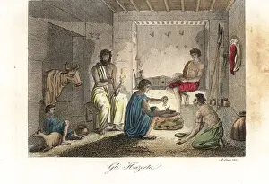 Shepherds Prints: Hazorta house, a tribe of shepherd cavedwellers in Abyssinia