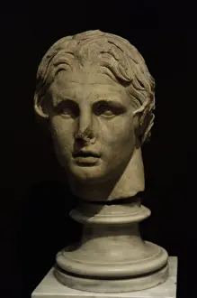Head of Alexander the Great (356-323 BC). Marble. 2nd centur