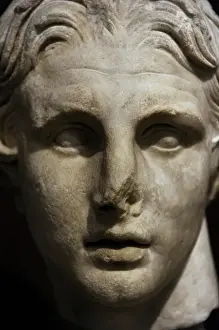 Istanbul Prints: Head of Alexander the Great (356-323 BC). Marble. 2nd centur