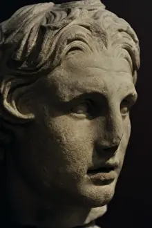 Head of Alexander the Great (356-323 BC). Marble. 2nd centur