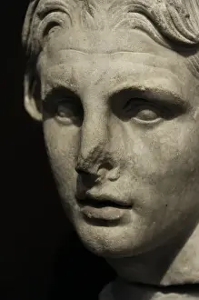 Head of Alexander the Great (356-323 BC). Marble. 2nd centur
