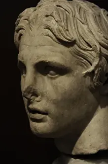 Head of Alexander the Great (356-323 BC). Marble. 2nd centur