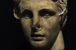 Head of Alexander the Great (356-323 BC). Marble. 2nd centur
