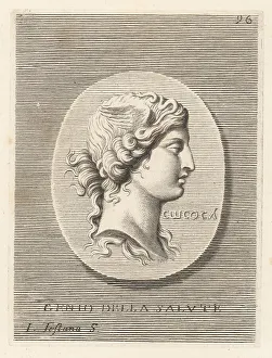 Joseph Testana Prints: Head of an allegorical female figure of Health, Gnostic religion