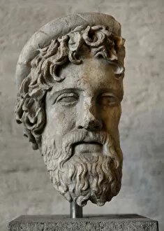 Head of Asclepius. Roman sculpture after original of about 4