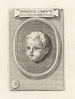 Garnet Prints: Head of a child from an engraved garnet gem