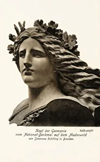 Images Dated 9th April 2019: The Head of Germania - Dresden, Germany