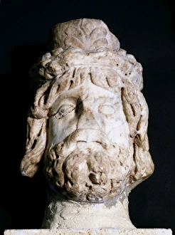 Head of the God Seraphis. Roman, 2nd -early 3rd century. Mar Head of the God Seraphis. Roman, 2nd -early 3rd century. Mar
