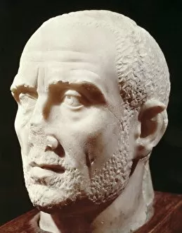 Amman Gallery: Head of Man. 2nd c. - 3rd c. Roman art. Early Empire