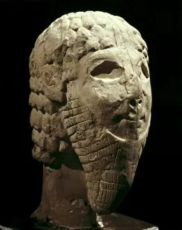 Amman Gallery: Head of man. Iron Age
