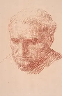 Sanguine Prints: Head of a Monk