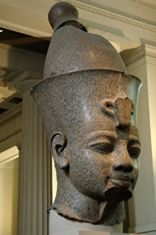 Amenhotep Gallery: Head from monumental statue problably from Amenhotep III. Eg