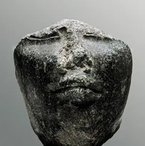Head of a sculpture. 6th c. - 3rd c. BC. Egyptian