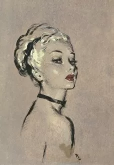 Head and shoulders of a blonde woman by David Wright