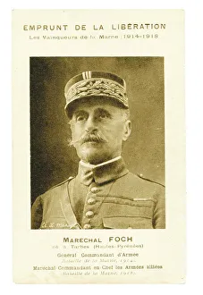 Foch Prints: Head and shoulders of uniformed Marshal Foch