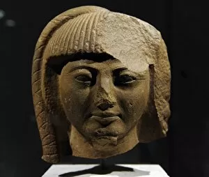 Images Dated 27th February 2013: Head of a statue of prince Khaemwaset. Egypt