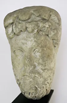 Aurelius Prints: Head of a statue of the Roman emperor Marcus Aurelius