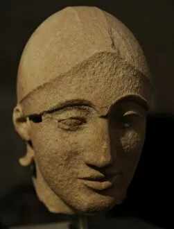 Aigina Gallery: Head of the trojan helper. East Pediments Group of the Temp