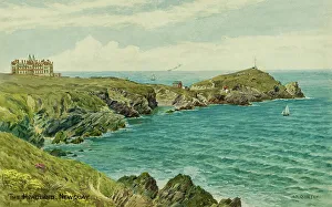 Headland Prints: Headland at Newquay, Cornwall