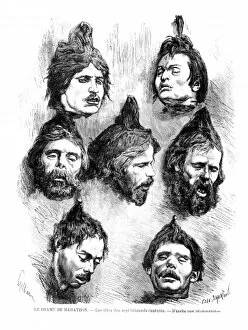 Bandits Collection: Heads of captured Greek bandits