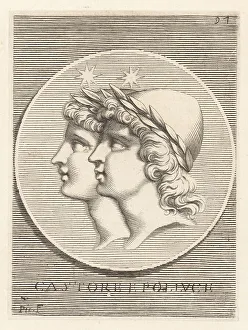 Leda Prints: Heads of Castor and Pollux