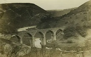 Viaduct Prints: Headstone Railway Viaduct - (Built by the Derby to Manchester Railway), Monsal Dale