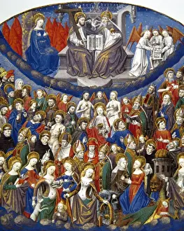 Dove Prints: Heavenly court. The Holy Trinity. Miniature Roman de la Rose
