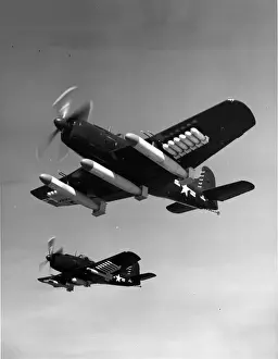 Two heaviliy loaded Martin AM-1 Maulers
