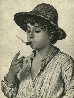 A Heavy Dude - boy smoking a cigar