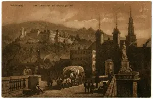 Heidelberg - The Castle viewed from the Old Bridge