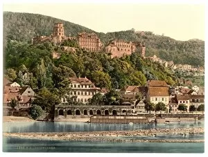 Heidelberg, seen from the Hirschgasse, Baden, Germany