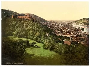 Baden Collection: Heidelberg, seen from the Terrace, Baden, Germany
