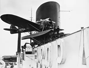 Catapult Prints: Heinkel He 58 on a catapult aboard Europa