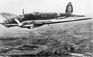 Heinkel Prints: Heinkel He111B in flight