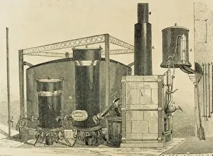 Generator Prints: Heinr Hirzel machine to produce gas for lighting