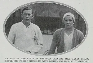 Daniel Collection: Helen Jacobs and Daniel Maskell at Wimbledon
