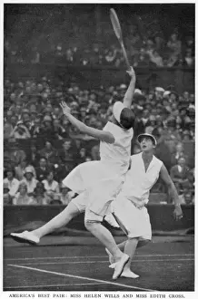Partners Prints: Helen Wills and Edith Cross in action