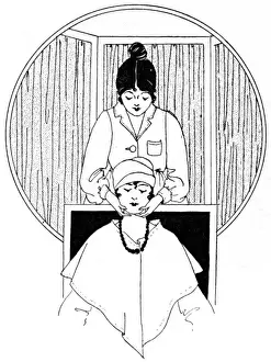 Treatments Prints: Helena Rubinstein facial, 1917