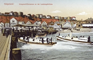 Images Dated 27th April 2011: Heligoland - Naval launches arriving