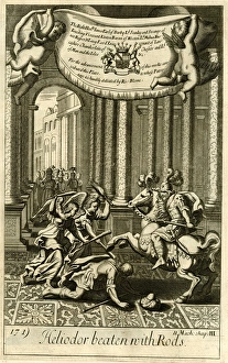 Images Dated 2nd June 2016: Heliodorus beaten with rods