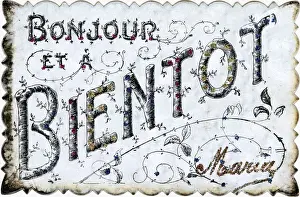 Hello and Goodbye - Belgian Postcard