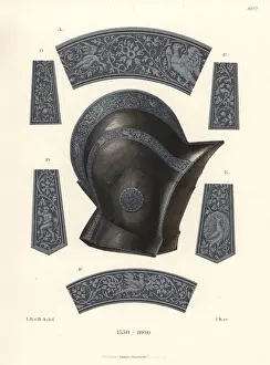 Hefner Alteneck Prints: Helm called Beckehnaube or Bassinet, late 16th century
