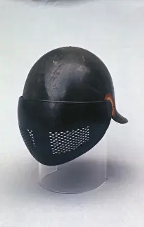 Protective Prints: Helmet with visor and rosette, WW1