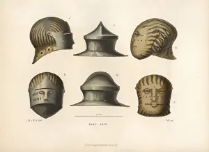 Kettle Prints: Three helmets from the late 15th century