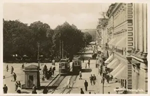 Helsingfors Prints: Helsinki, Finland - Trams and Shops
