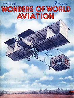 Henri Farman in an early Voisin biplane