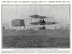 Archdeacon Collection: Henri Farman - Flight of One Kilometre 1908