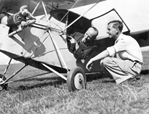 Airport Gallery: Henri Mignet sitting in a Le Pou-du-Ciel